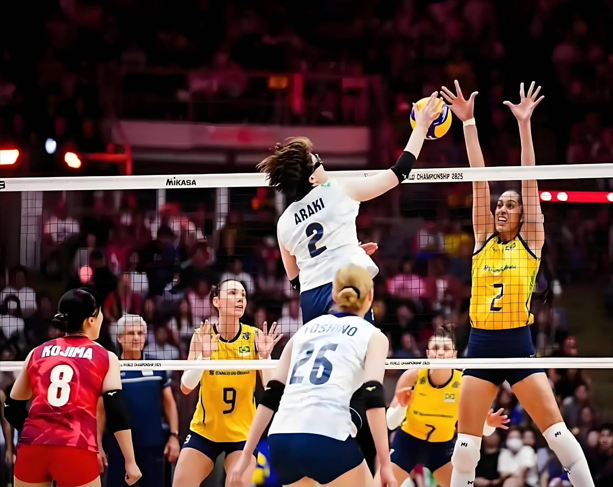 巴西女排在激烈比賽中勝出，晉級半決賽